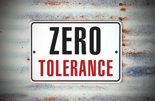 image representing zero tolerance